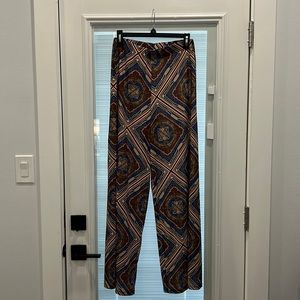 ZARA Morocco Print Wide Leg High Waisted Palazzo Pants size M
